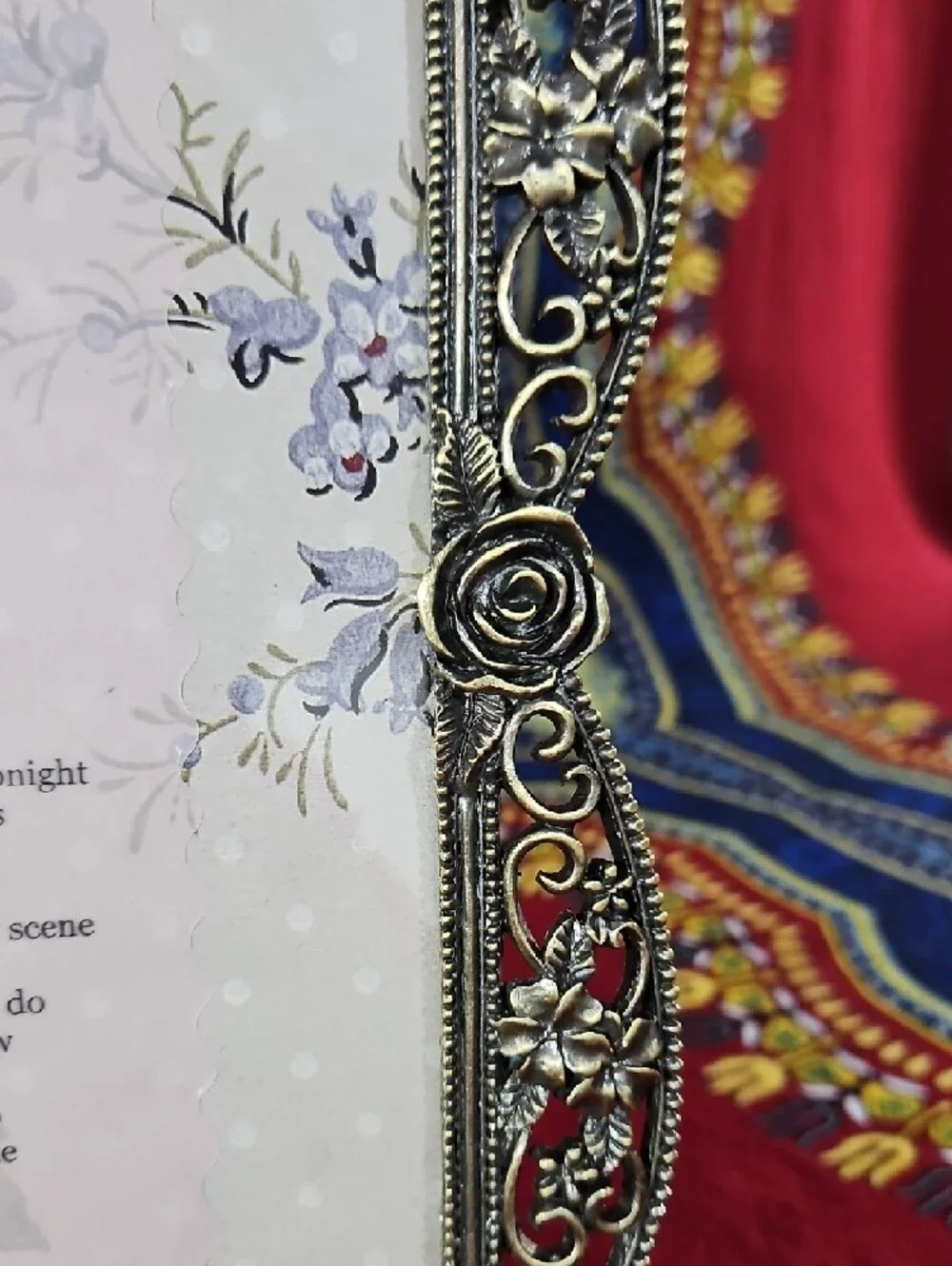 Beautiful Ornate Silver Decorative Baroque Style Rose & Filigree Picture Frame